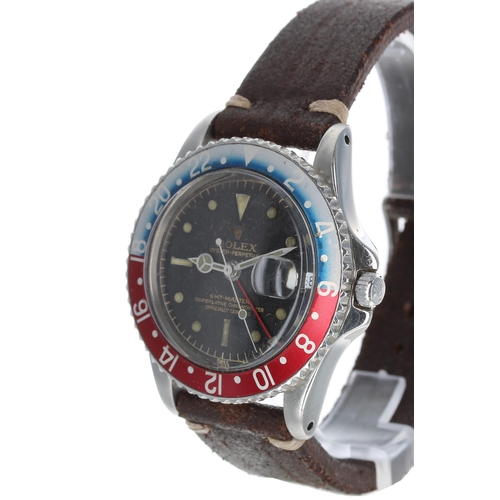 70 - Rolex Oyster Perpetual GMT-Master stainless steel gentleman's wristwatch with the pointed crown guar... 