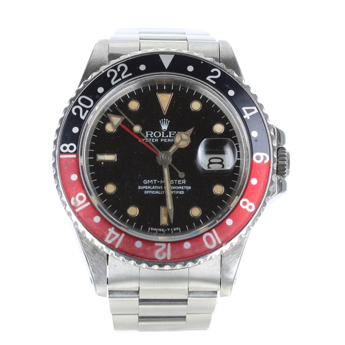 62 - Rolex Oyster Perpetual GMT-Master 'Fat Lady' stainless steel gentleman's wristwatch, ref. 16760, ser... 