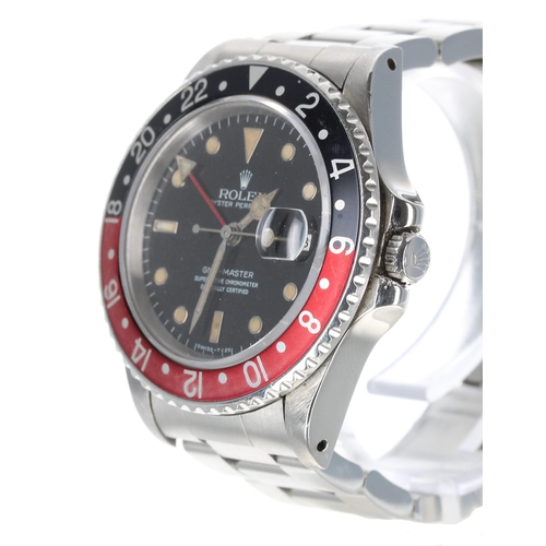 62 - Rolex Oyster Perpetual GMT-Master 'Fat Lady' stainless steel gentleman's wristwatch, ref. 16760, ser... 