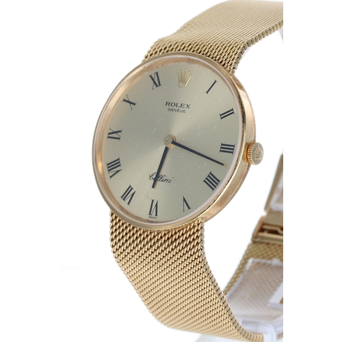 66 - Rolex Cellini 18ct yellow gold gentleman's wristwatch, serial no. 3932xxx, circa 1974, gilt dial wit... 