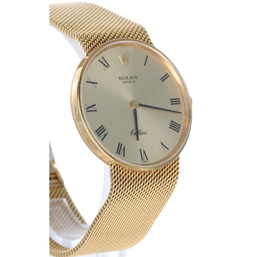 66 - Rolex Cellini 18ct yellow gold gentleman's wristwatch, serial no. 3932xxx, circa 1974, gilt dial wit... 