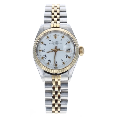 67 - Rolex Oyster Perpetual Datejust gold and stainless steel lady's wristwatch, ref. 6917, serial no. 39... 