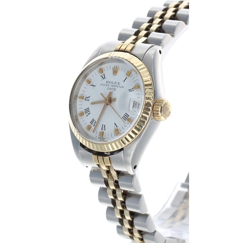 67 - Rolex Oyster Perpetual Datejust gold and stainless steel lady's wristwatch, ref. 6917, serial no. 39... 