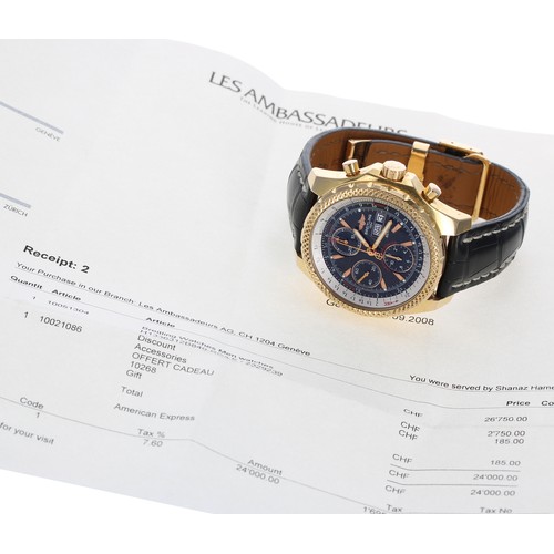 83 - Breitling for Bentley 18ct Continental GT Certified Chronometer automatic limited edition gentleman'... 