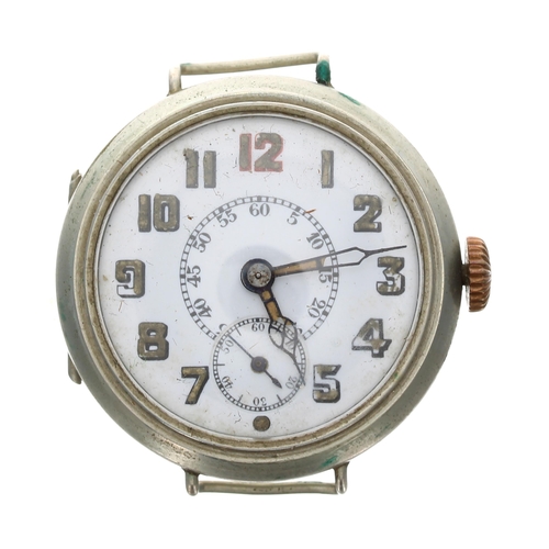 520 - Baume & Co. silver swing-lug gentleman's wristwatch, import hallmarks London 1913, enamel dial, ... 