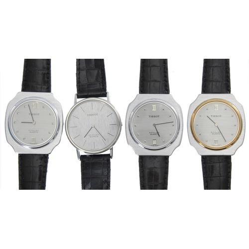 529 - Four Tissot Stylist Quartz wristwatches, each with Tissot tag and instruction booklet... 