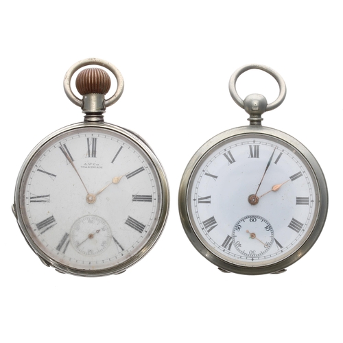 471 - Waltham Hillside nickel cased lever pocket watch, signed movement, no. 2989781, signed dial, within ... 