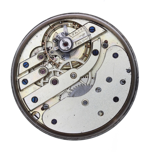 472 - Silver 'Borgel' cased lever pocket watch, import hallmarks London 1910, unsigned gilt frosted moveme... 