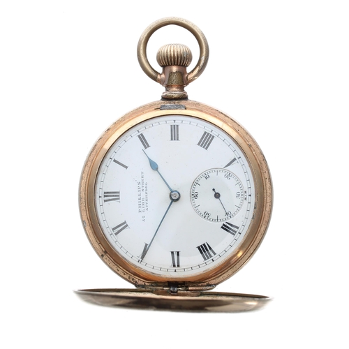 476 - Elgin gold plated lever hunter pocket watch for repair, signed movement, no. 16795952, the dial bran... 