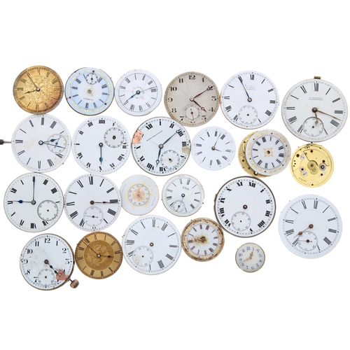 494 - Quantity of lever and cylinder pocket and fob watch movements to include Rolex, Waltham, Trenton, Bu... 