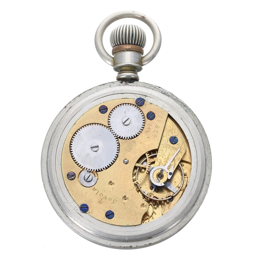 388 - Elgin nickel cased lever pocket watch, signed 7 jewel movement, no. 429464, the dial with Roman nume... 