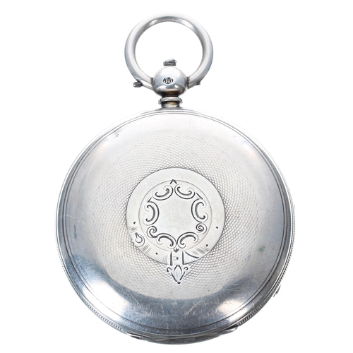 389 - Victorian silver fusee lever pocket watch, London 1876, the movement signed Henry Band Jun'r, London... 