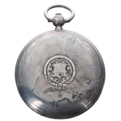 390 - John Forrest silver fusee lever pocket watch, London 1887, signed movement, no. 71838, with engraved... 