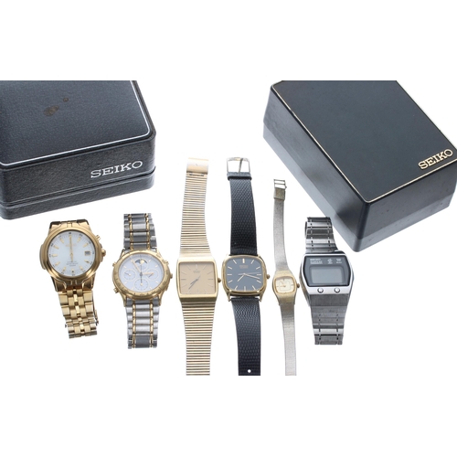 541 - Selection of Seiko wristwatches to include a Kinetic 100M in box, Chronograph Quartz, Quartz LC in b... 