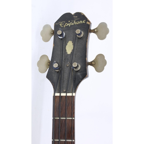 323 - 1964 Epiphone Rivoli EBV 232 semi-hollow body bass guitar, made in USA, ser. no. 1xxxx5; Body: sunbu... 