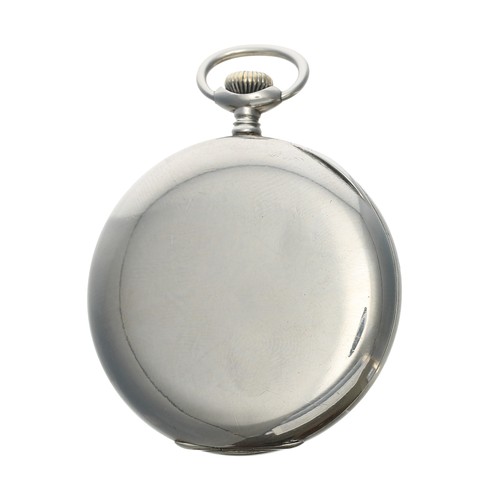 384 - Eberhard & Co Chronometre nickel cased lever pocket watch, signed 16 jewel 4 adjs. movement, sig... 