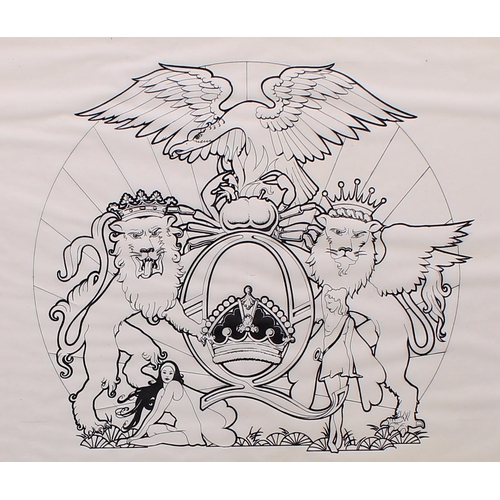 507 - Queen - 'A Day at the Races' original ink and fine airbrushed artwork for the album front cover, inc... 