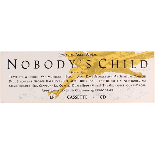 512 -  Artists various - autographed 'Nobody's Child' retail promo display board, signed by various artist... 