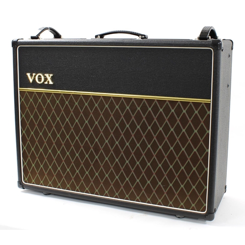 673 - Vox AC30 C2 guitar amplifier, ser. no. I08-004342, with custom made fabric cover and owners manual... 