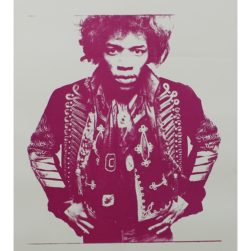 506 - Jimi Hendrix - 'Purple and Gold', a set of six various 'reject' silkscreen test/proof prints on vari... 