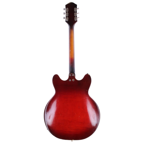 94 - 1964 Harmony H-77 hollow body electric guitar, made in USA, ser. no. 2xx2; Body: red burst finish, s... 