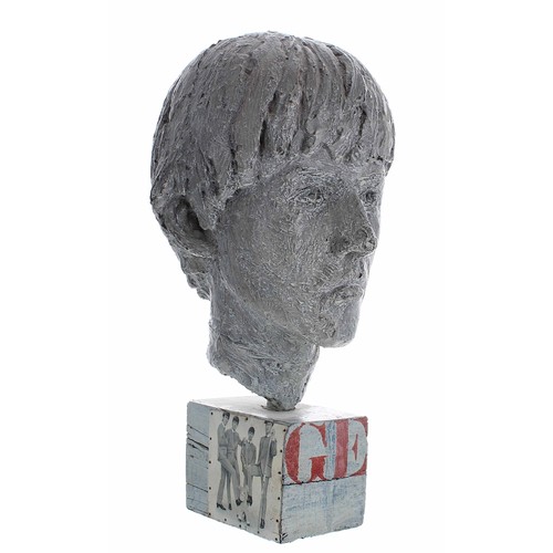 535 - Beatles Interest - John Huggins F.R.B.S (British born 1938) - 'George', a composite cast bust sculpt... 