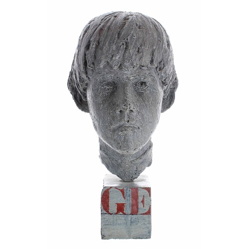 535 - Beatles Interest - John Huggins F.R.B.S (British born 1938) - 'George', a composite cast bust sculpt... 