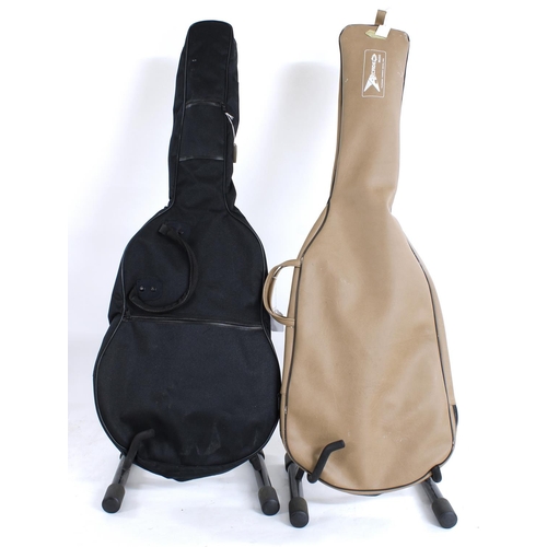 327 - Two LP type electric guitars to include a Washburn and a Tanglewood, each with gig bag (2)... 