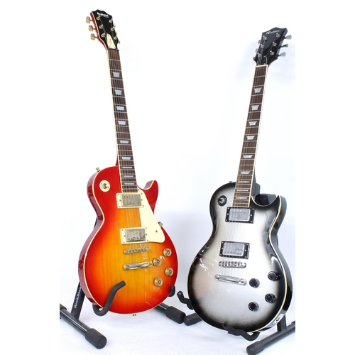 332 - Rockwood by Hohner LX250G electric guitar; together with a Rockburn LP type electric guitar with sil... 