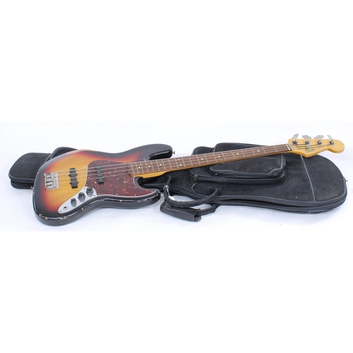 336 - 2009 Fender Road Worn Series '60s Jazz Bass guitar, made in Mexico, ser. no. MZ9xxxxx7; Body: sunbur... 