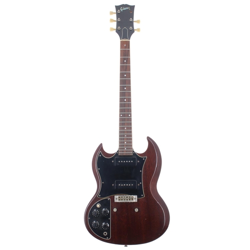 338 - Early 1970s Gibson SG Pro left handed electric guitar in need of completion, made in USA, ser. no. 7... 