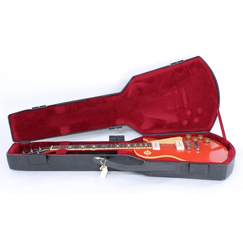 341 - 1978 Gibson Les Paul Deluxe P90 conversion, made in USA, ser. no. 7xxxxx2; Body: Fiesta red finish (... 