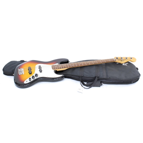 342 - 2008 Fender Standard Jazz Bass guitar, made in Mexico, ser. no. MZ8xxxxx2; Body: sunburst finish; Ne... 