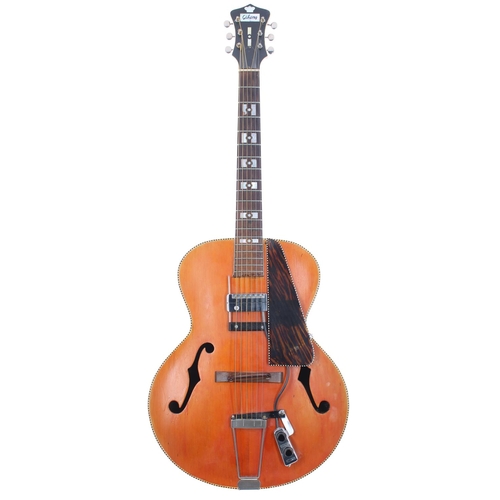 350 - 1930s Gibson FDH archtop guitar, made in USA; Body: crude orange varnish refinish; Neck: mahogany; F... 