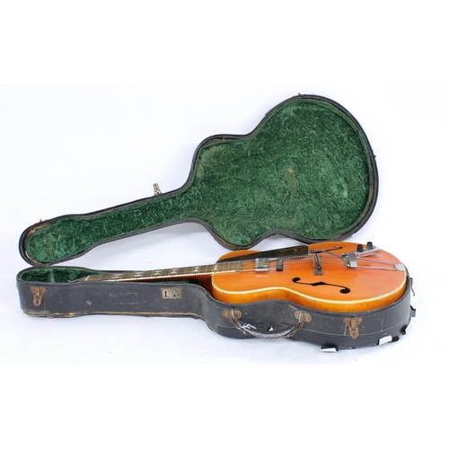 350 - 1930s Gibson FDH archtop guitar, made in USA; Body: crude orange varnish refinish; Neck: mahogany; F... 