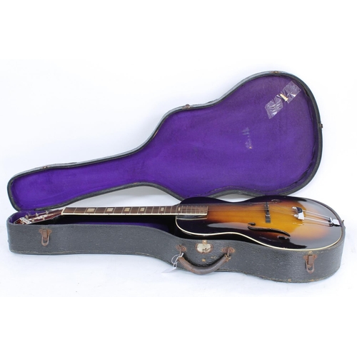 352 - 1930s Orpheum Ideal archtop guitar, probably made by Regal, Chicago; Body: sunburst finish, scratche... 