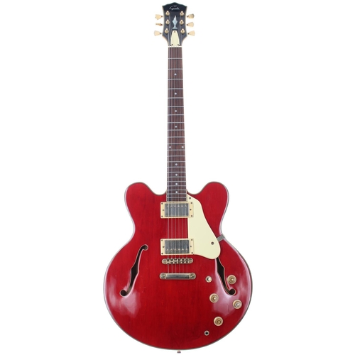 424 - Boon Gould (Level 42) - Gould semi-hollow body electric guitar; Body: cherry finish, minor marks; Ne... 