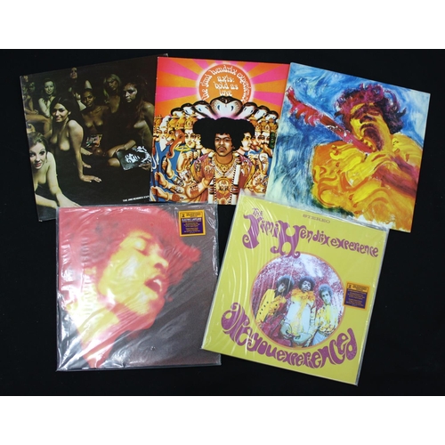 556 - Jimi Hendrix - five vinyl records to include 'Electric Ladyland', 'Axis: Bold as Love', 'The Jimi He... 