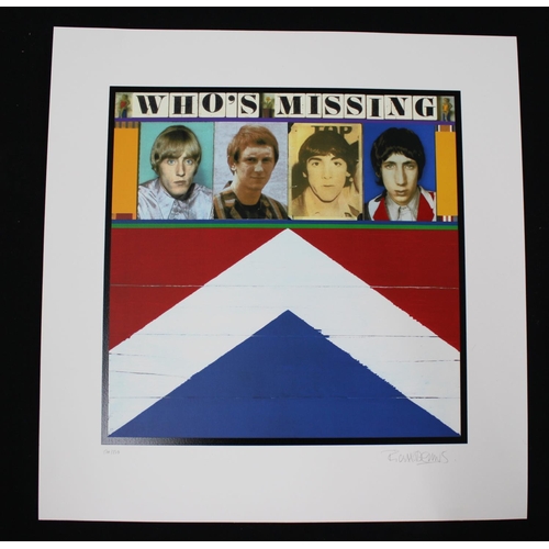 575 - The Who - 'Who's Missing' signed limited edition silk screen print by Richard Evans, no. 170/250, si... 