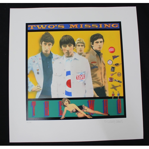 576 - The Who - 'Two's Missing' signed limited edition silk screen print by Richard Evans, numbered 142/25... 