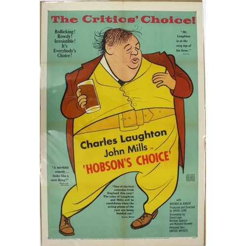 584 - Rare original USA film poster for Hobson's Choice, 41.5