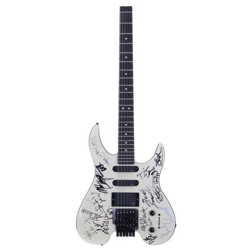 467 - Artists various - Early 1990s Steinberger GM4 electric guitar, ser. no. N10114, bearing the autograp... 