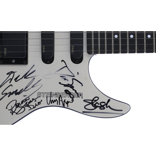 467 - Artists various - Early 1990s Steinberger GM4 electric guitar, ser. no. N10114, bearing the autograp... 