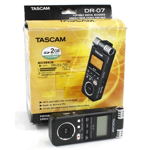 Pair of Tascam DR-07 portable digital recorders (one box)