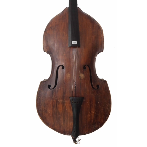 2514 - German flat back double bass, back length 42.5