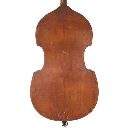 2514 - German flat back double bass, back length 42.5