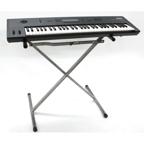 1267 - Korg Wavestation synthesizer keyboard, made in Japan, ser. no. 013118, with WPC-01 and WSC-01 piano ... 