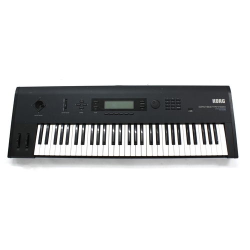 1267 - Korg Wavestation synthesizer keyboard, made in Japan, ser. no. 013118, with WPC-01 and WSC-01 piano ... 