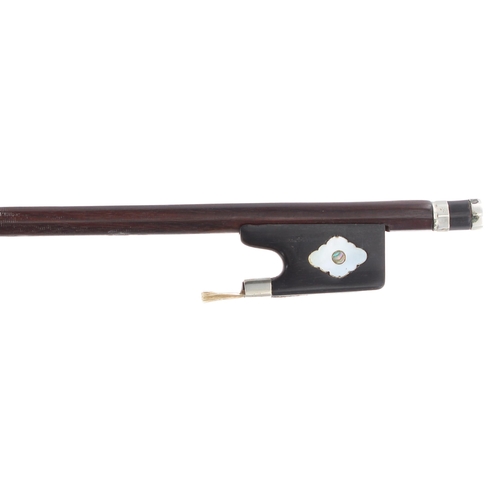 Interesting French violin bow stick in the manner of F.X. Tourte with ...