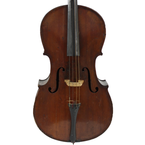 2504 - Dresden School three-quarter size violoncello circa 1900, 27 1/2